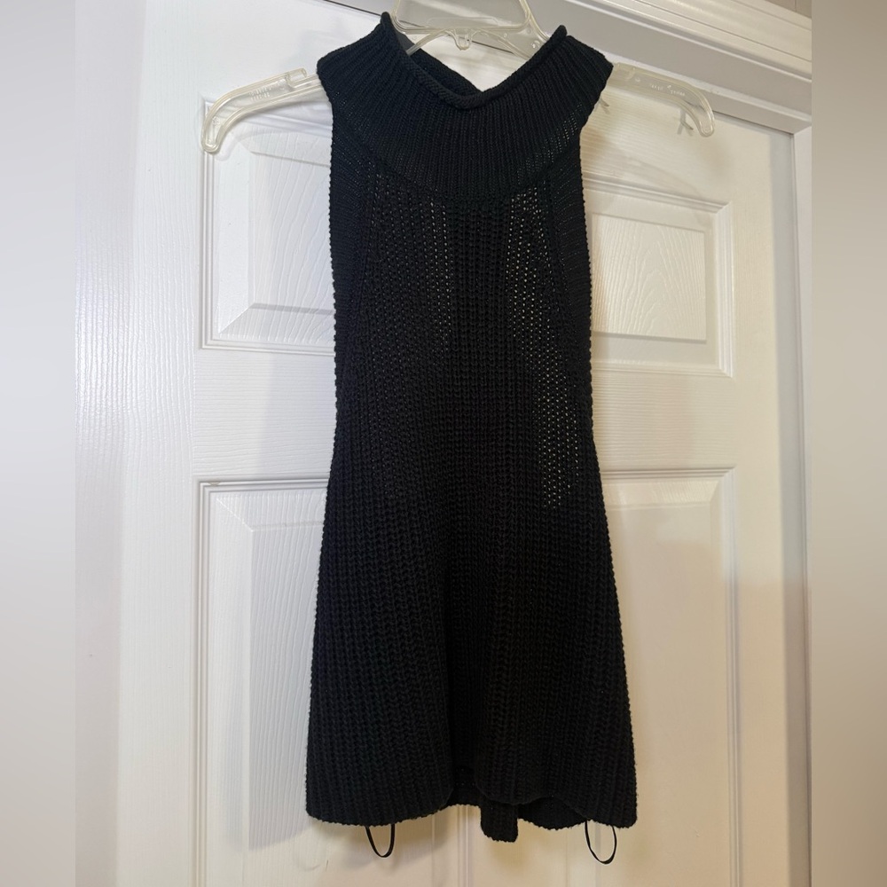 Say What? Black Knit Tank Top